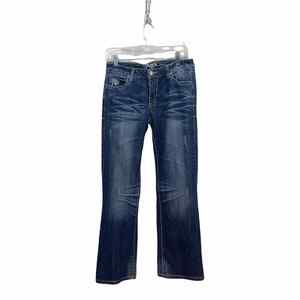 Wrangler Rock 47 Womens Jeans Ultra Low Rise Size 7/32 Back Flap Embroidered